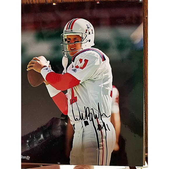 Drew Bledsoe #11 New England Patriots Autographed Photo 8 x 10 inch Framed - Picture 1 of 7